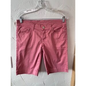 Jacob Cohen Women's Pink Tailored Cotton Stretch Shorts Sz 29 Made In Italy